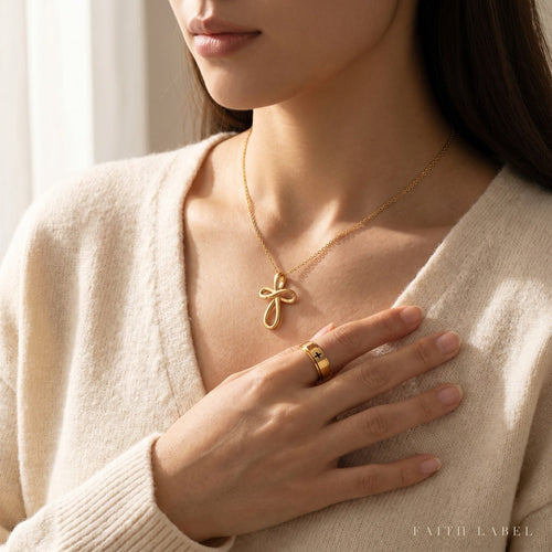 The Anchored Set — Be Still Cross + Spinner Ring