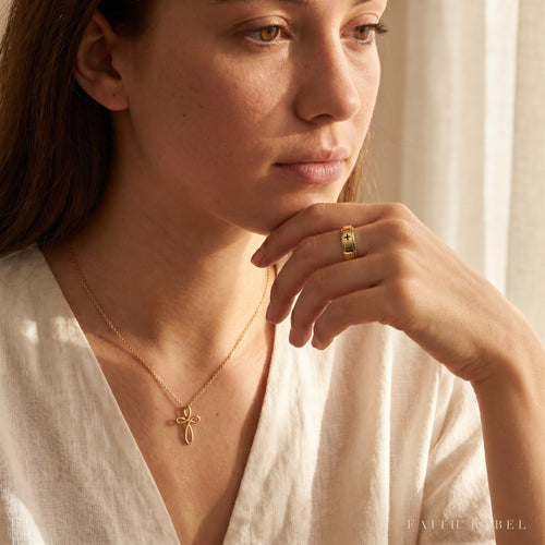 The Anchored Set — Be Still Cross + Spinner Ring